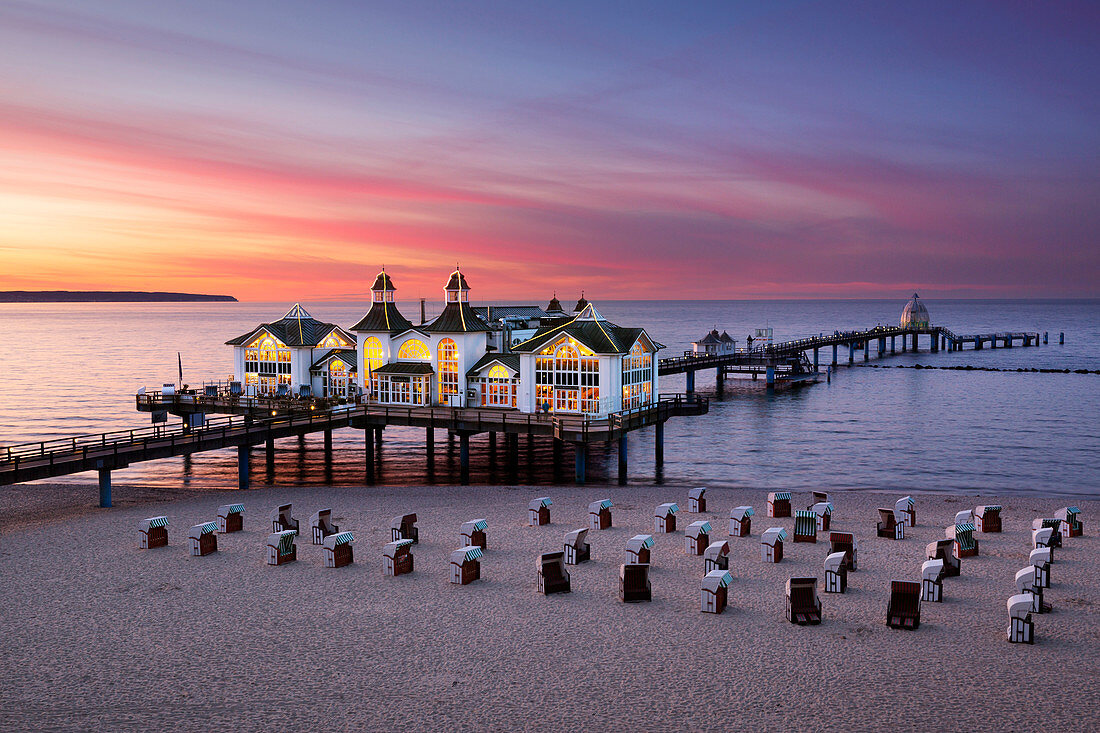 Seebrücke, Sellin, Rügen, Ostsee, Mecklenburg-Vorpommern, Deutschland