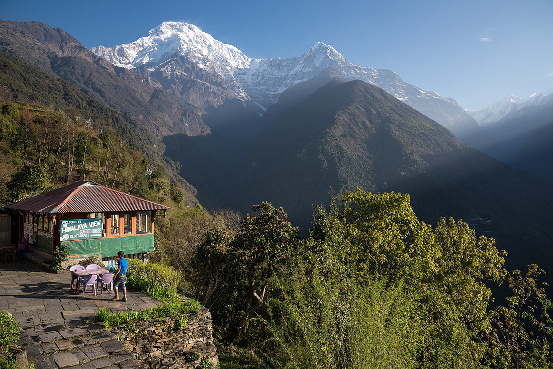 Im Dorf Chomrong, Nepal, Himalaya, Asien.