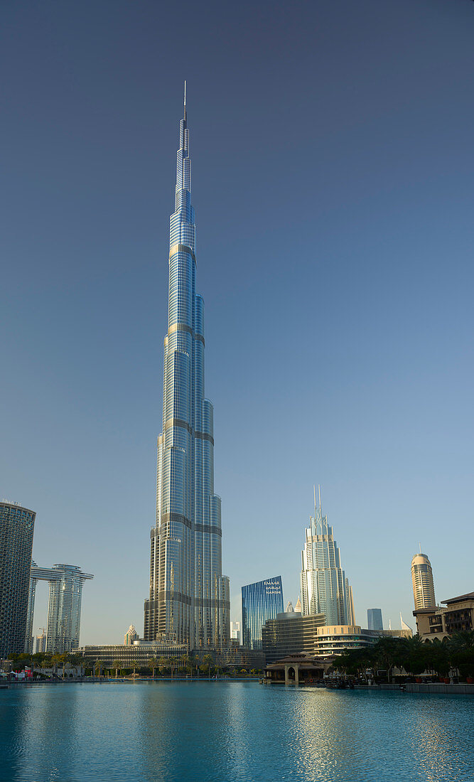 Downtown Dubai, Burj Khalifa, Burj Lake, Dubai, Vereinigte Arabische Emirate