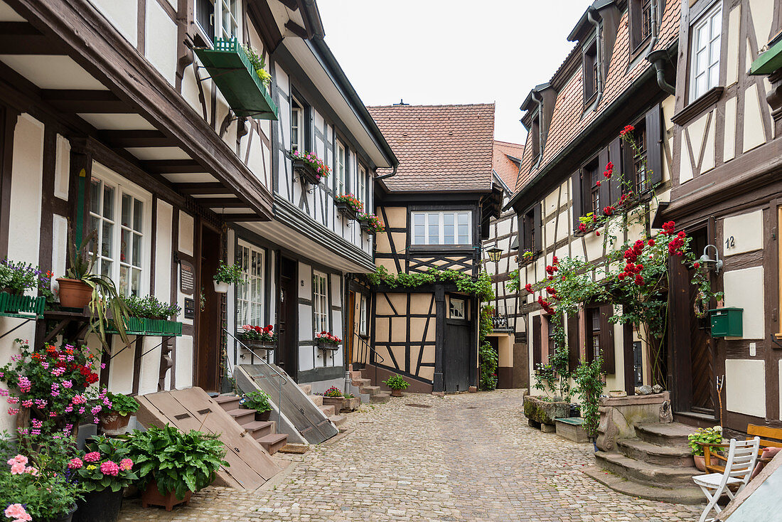 Engelgasse, Gengenbach, Kinzigtal, Ortenau, Black Forest, Baden-Württemberg, Germany