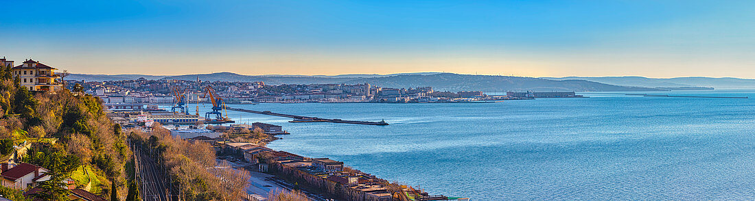 Old port, panorama, Trieste, Friuli-Venezia Giulia, Italy
