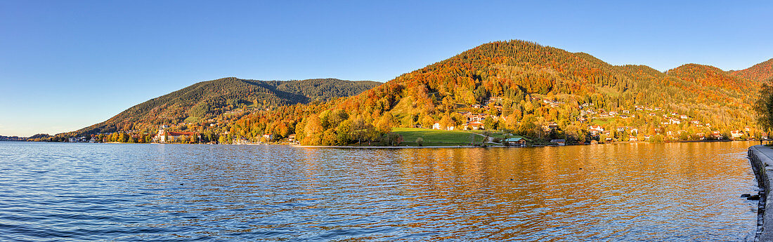 Tegernsee view of Strandbad Point, Bavaria, Germany