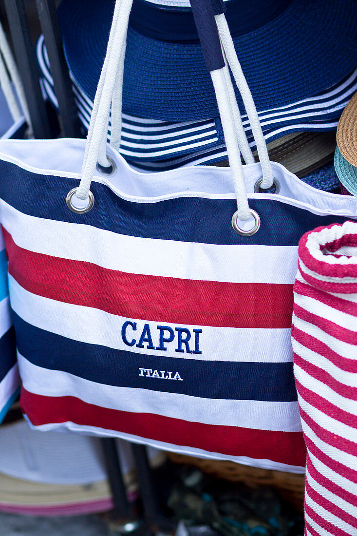 Detail of Capri-bag in Capri-Town, Italy