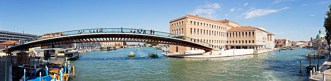 Brücke "Ponte della Costituzione" über den Canal Grande in Venedig, Panorama, Venetien, Italien