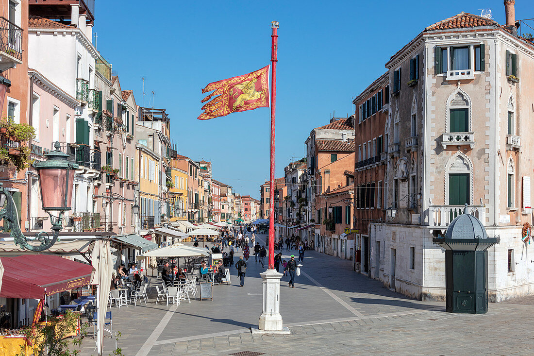 Via Giuseppe Garibaldi in Venice, Veneto, Italy