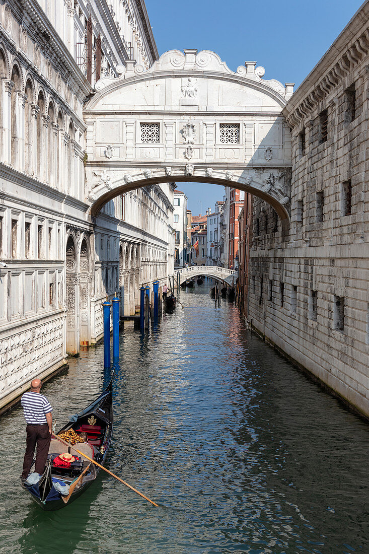 The Bridge of Sighs in Venice, Veneto, Italy