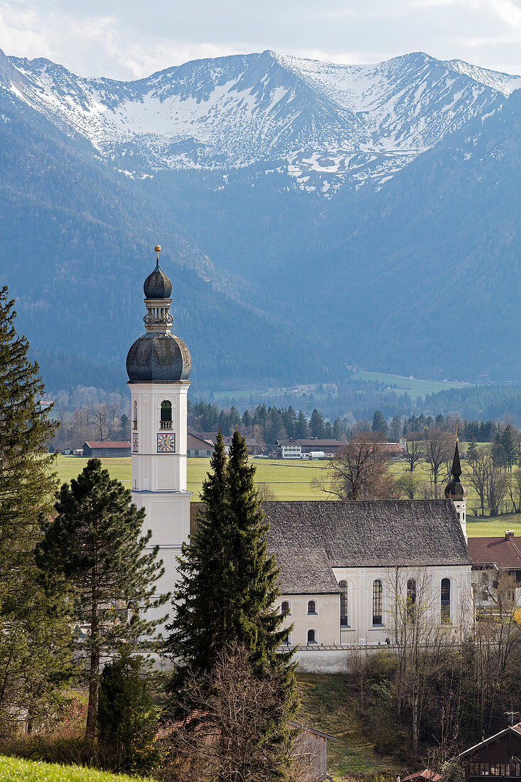 St. Andreas Kirche in Elbach, Bayern, Deutschland