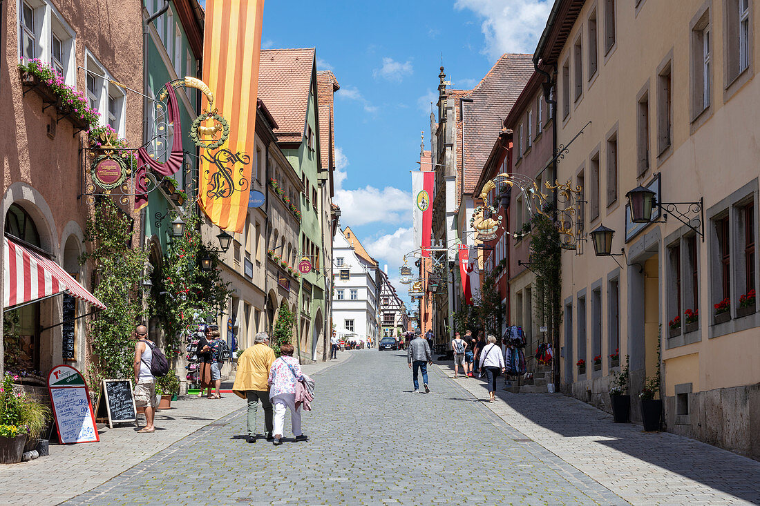 Marktplatz in Rothenburg ob der Tauber, Mittelfranken, Bayern, Deutschland