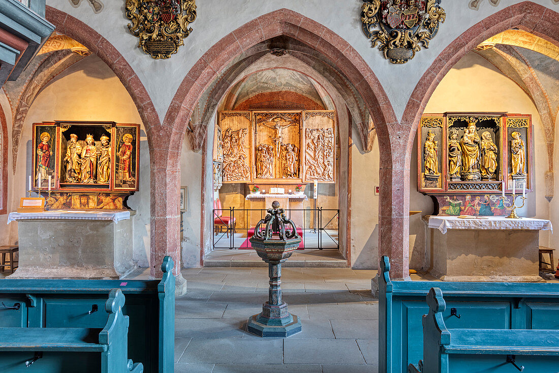 Riemenschneider Holzaltar der St. Peter-und-Pauls-Kirche in Detwang, Mittelfranken, Bayern, Deutschland