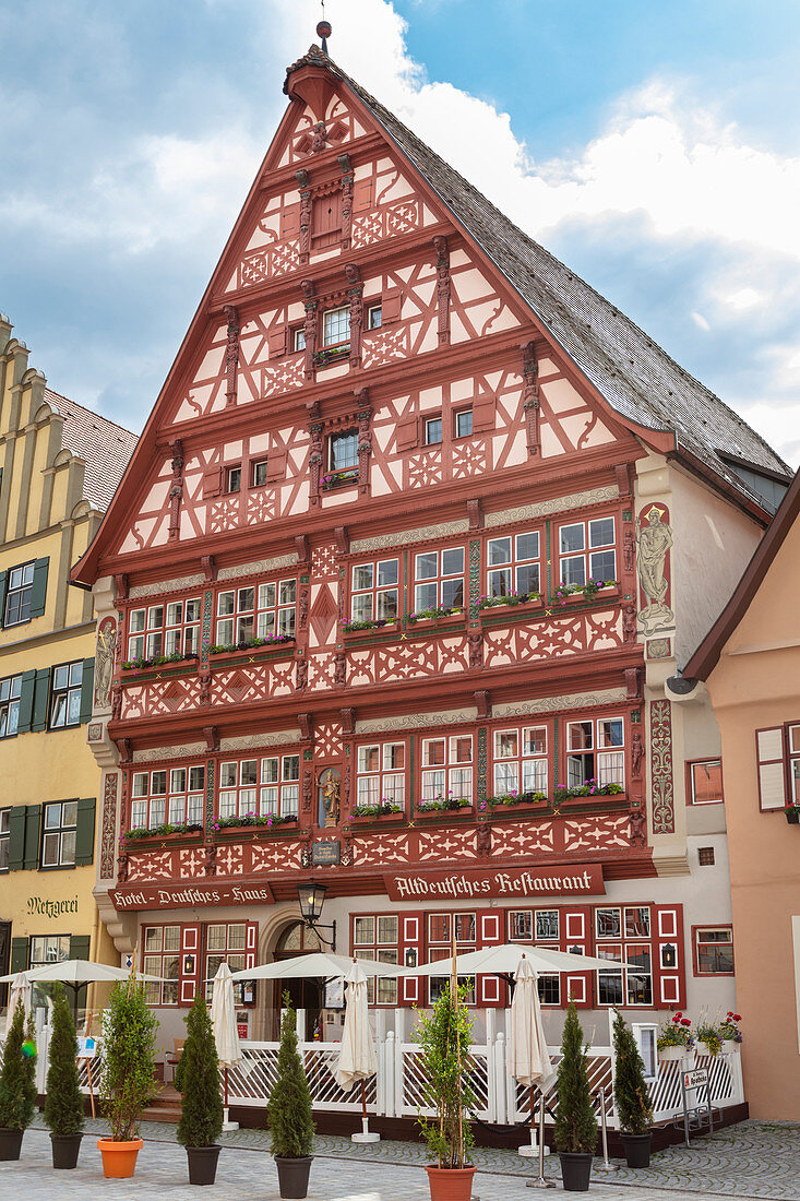 Deutsches Haus in Dinkelsbühl, Mittelfranken, Bayern, Deutschland