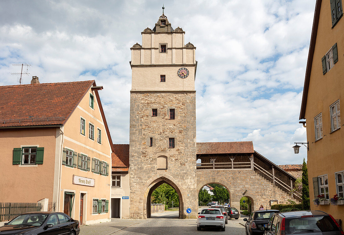 Nördlinger Tor in Dinkelsbühl from the inside, Middle Franconia, Bavaria, Germany