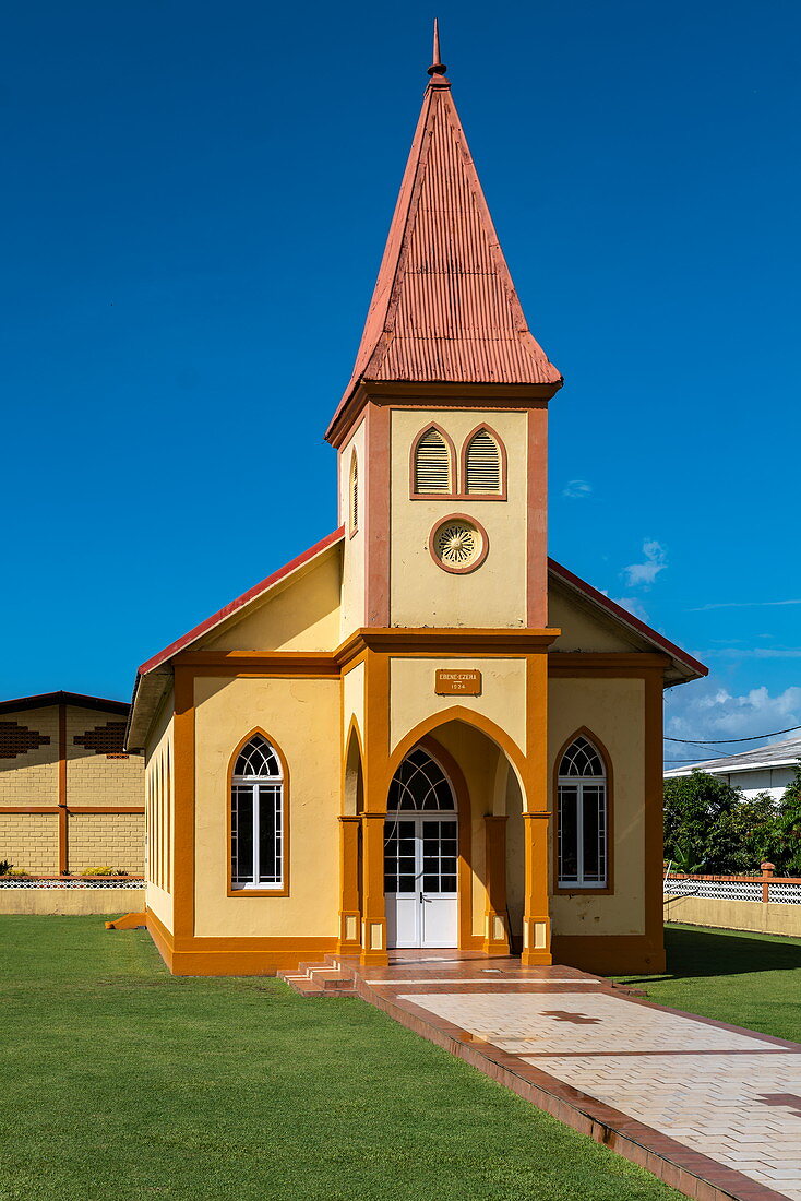Ebenezer Kirche, nahe Papeete, Tahiti, Windward Islands, Französisch-Polynesien, Südpazifik