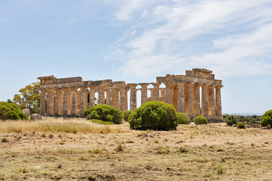 Tempel E, griechische Fundstätte, Selinunt, Sizilien, Italien