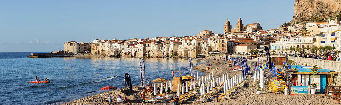 Beach at Cefalu, Sicily, Italy