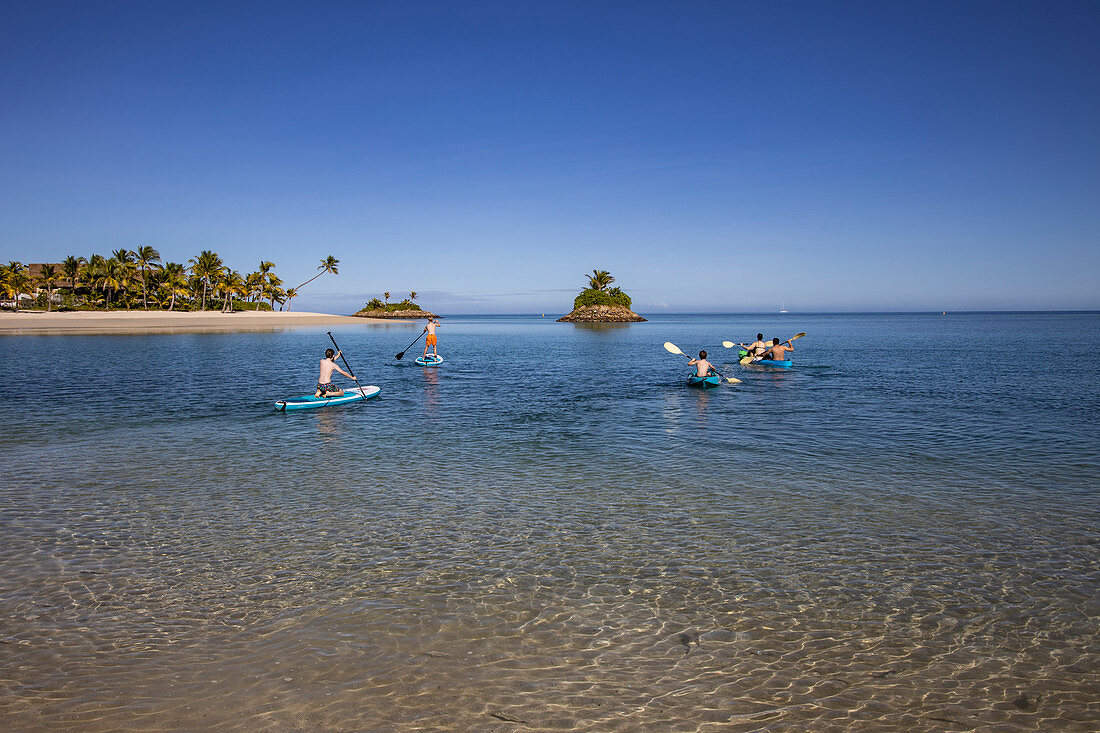 Wassersport Aktivitäten im Six Senses Fiji Resort, Malolo Island, Mamanuca Group, Fidschi-Inseln, Südpazifik