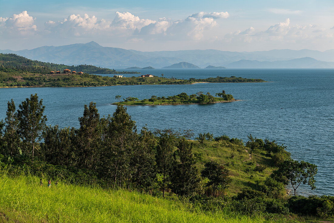 Coast from Lake Kivu, Kinunu, Western Province, Rwanda, Africa