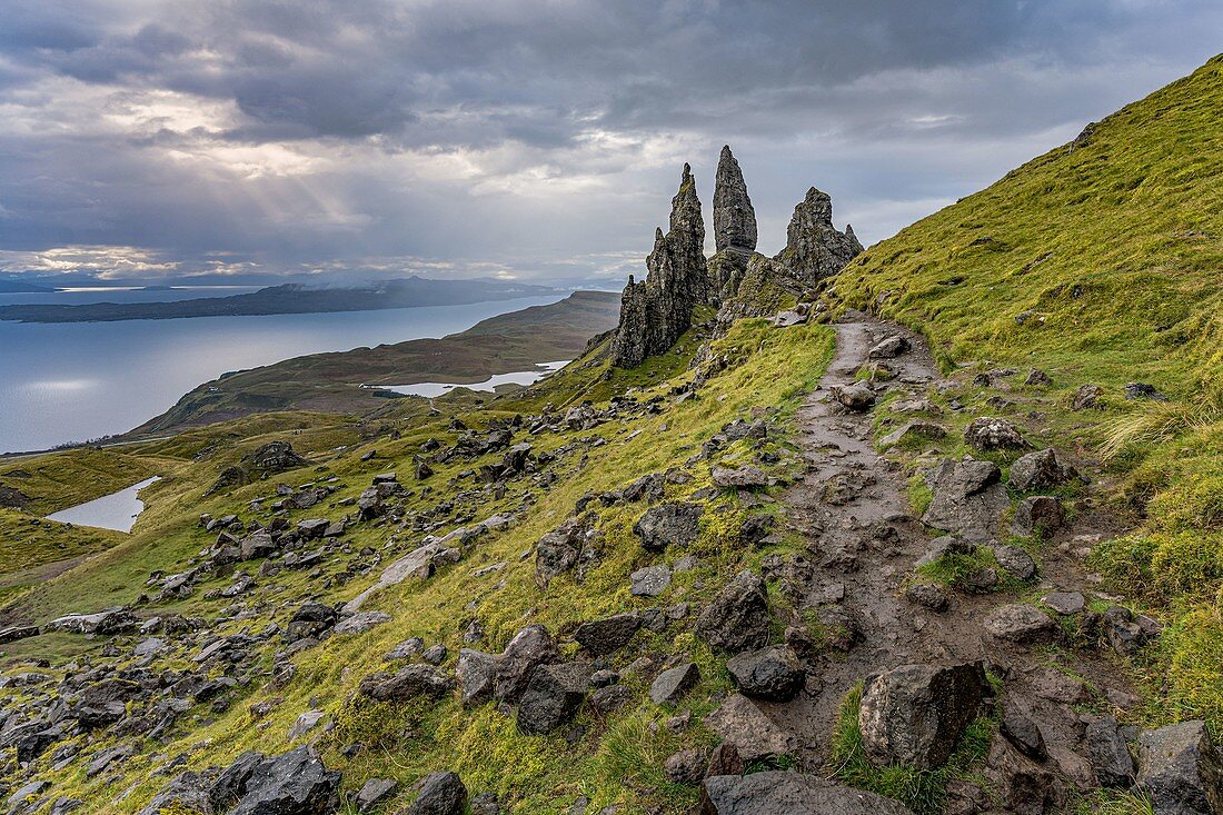 Europa, Großbritannien, Schottland, Isle of Skye: der alte Mann von Storr