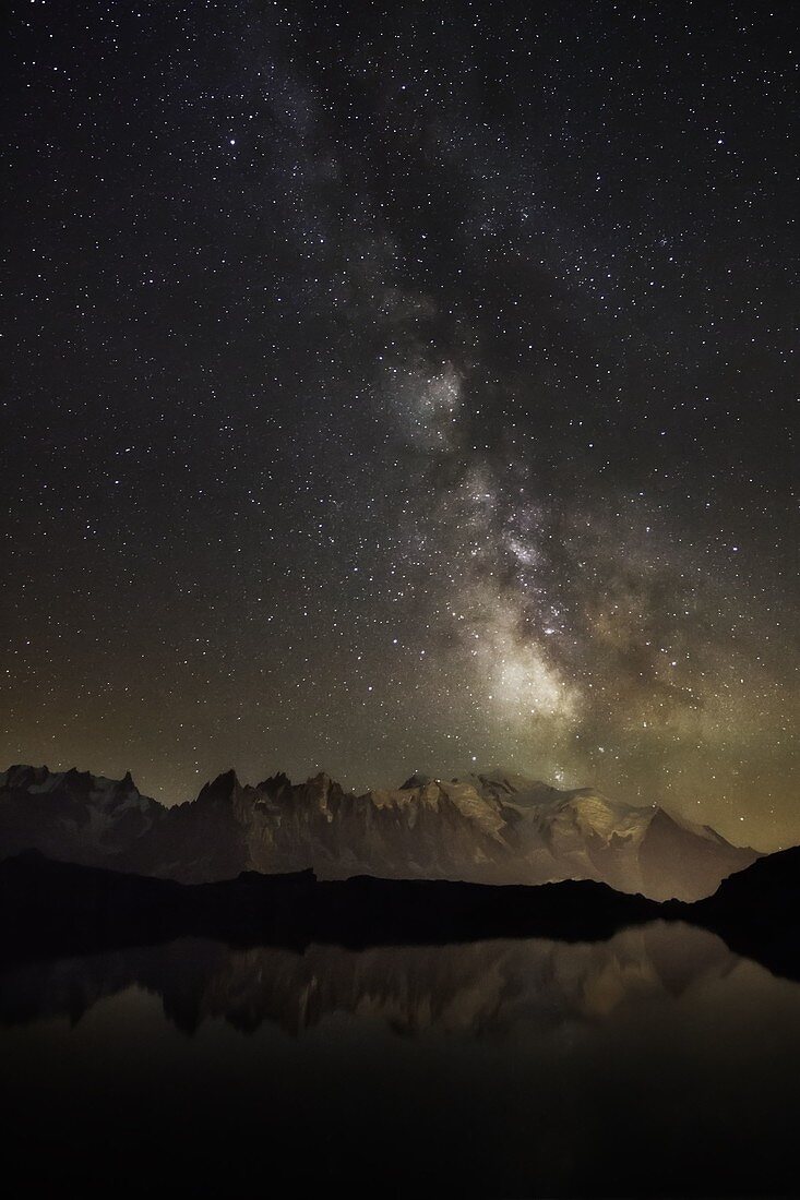 Milky Way seen from Lac de Chesery. Haute Savoie. France