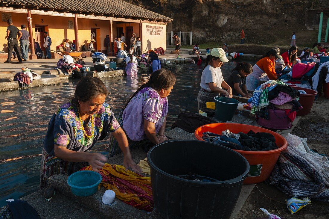 Public laundry washing facility, Totonicapan, Guatemala.