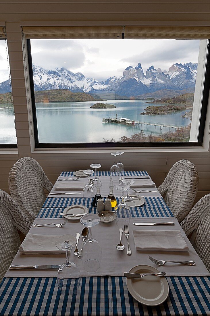 Hotel Explora, Nationalpark Torres del Paine, Patagonien, Chile.