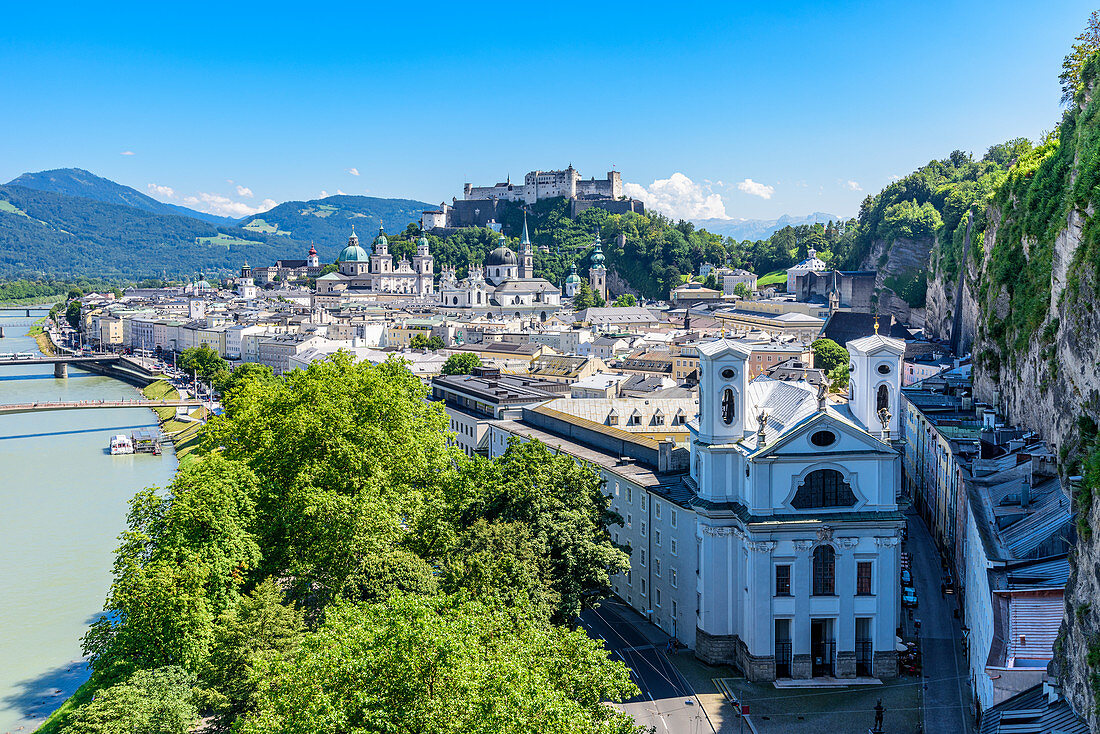 Old town of Salzburg with Hohensalzburg Fortress, Austria