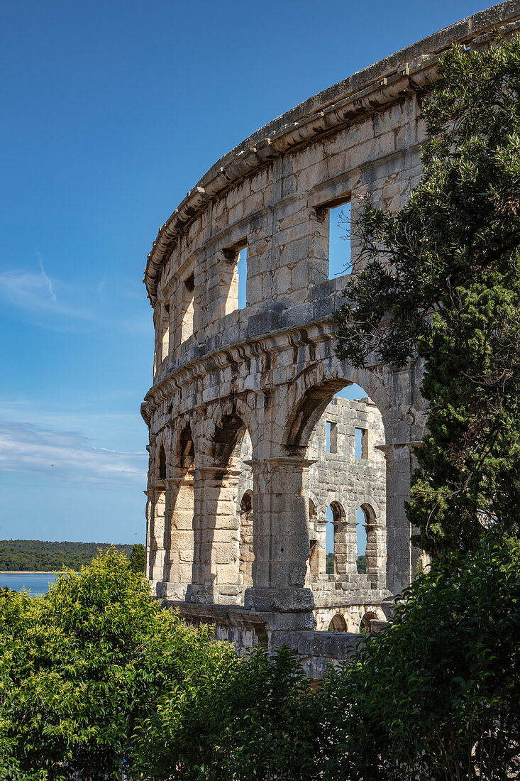 Roman amphitheater Pula Arena, Pula, Istria, Croatia, Europe
