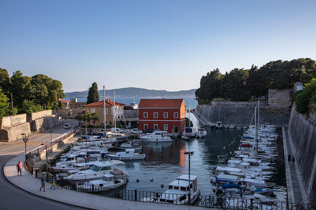 Fishing boats in the Fosa Marina, Zadar, Zadar, Croatia, Europe