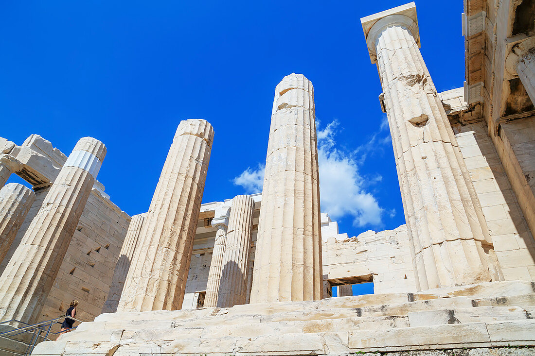 Das Propylaea, das monumentale Tor zur Akropolis, Athen, Griechenland, Europa,