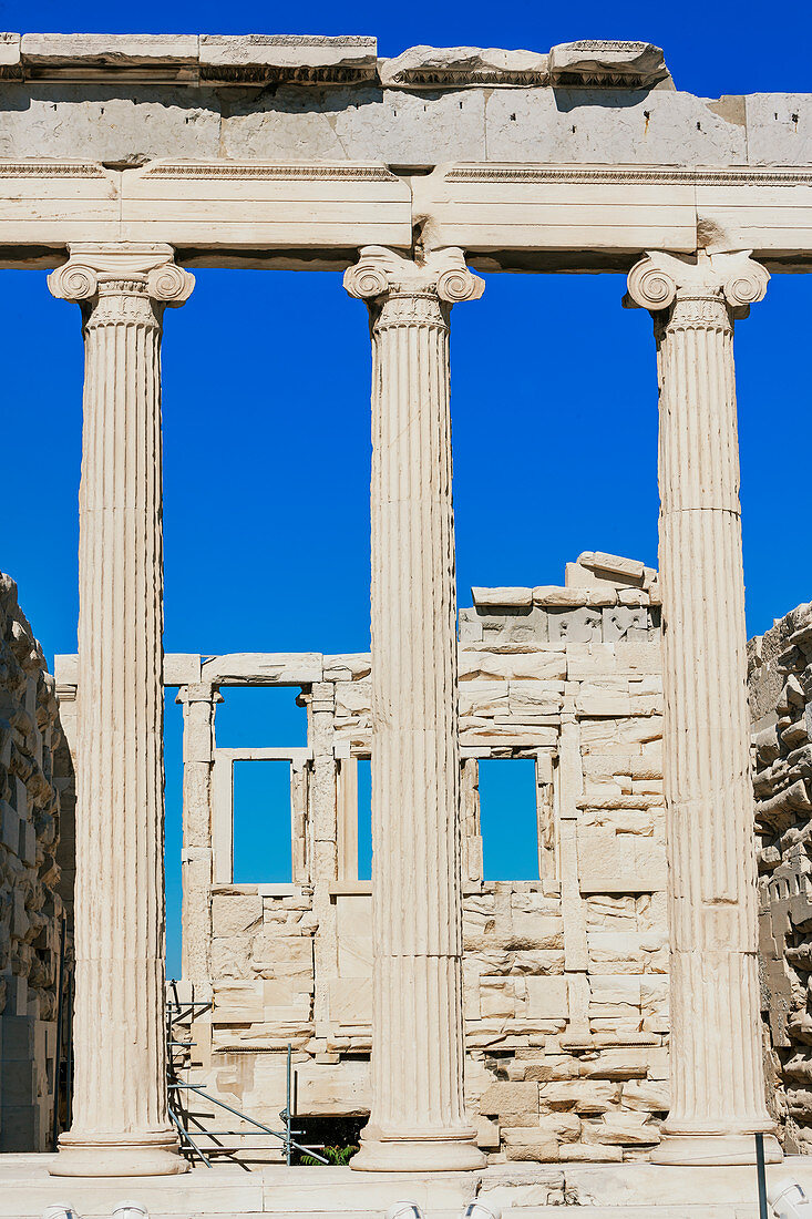 Columns of Erechtheion Temple, Acropolis, Athens, Greece
