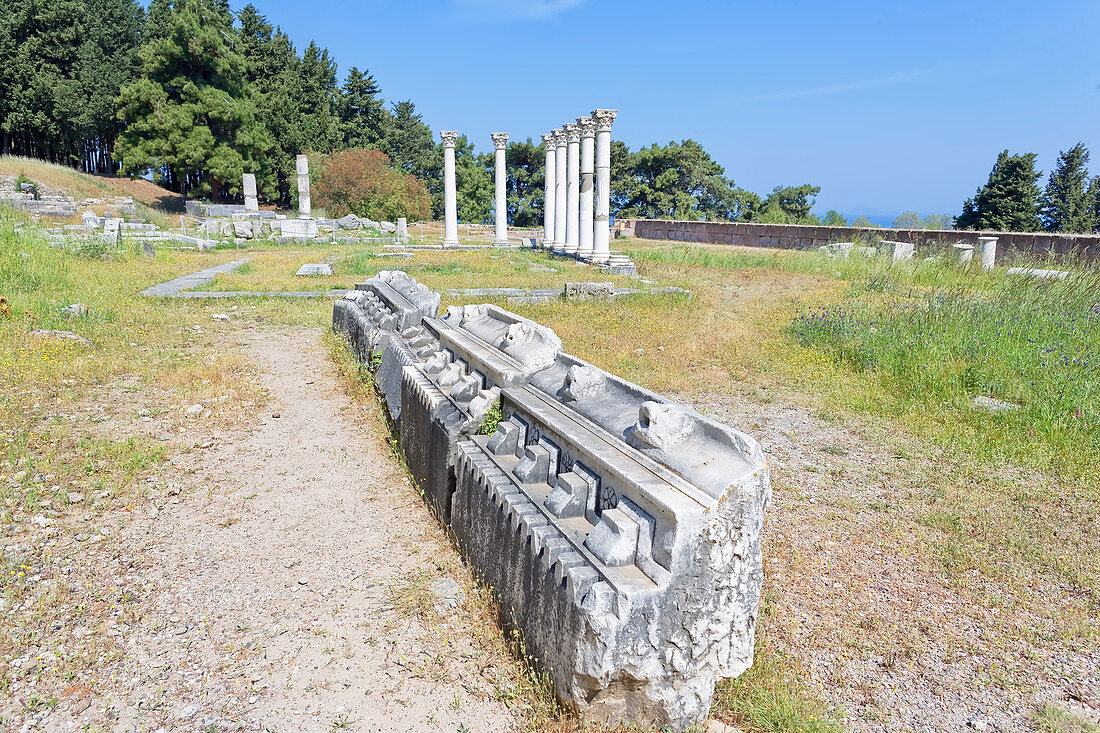 Asklepion ruins, Kos, Dodecanese Islands, Greece, Europe