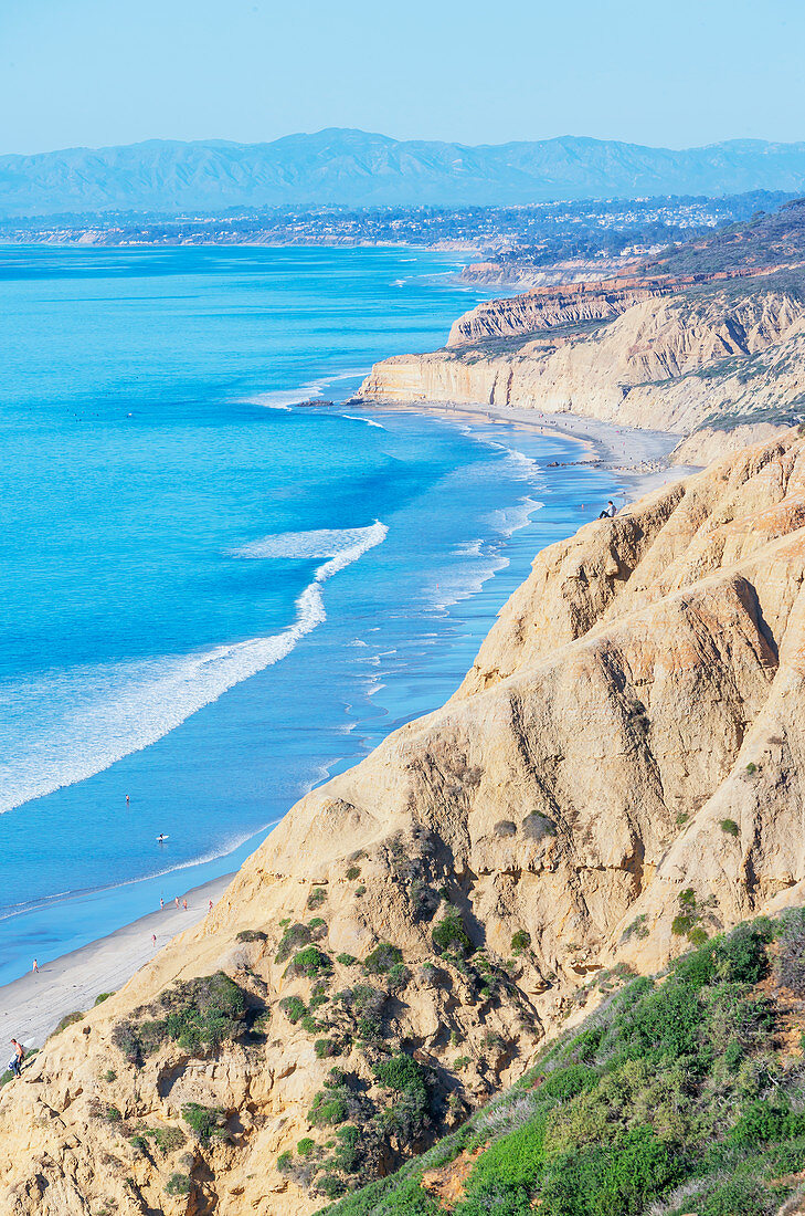 Torrey Pines state beach, top view, California, United States of America