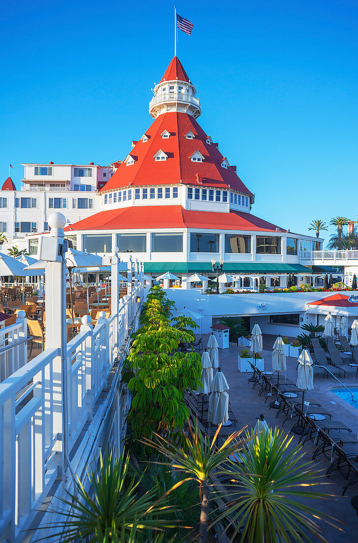 Hotel del Coronado roof top, San Diego, California, USA, North America