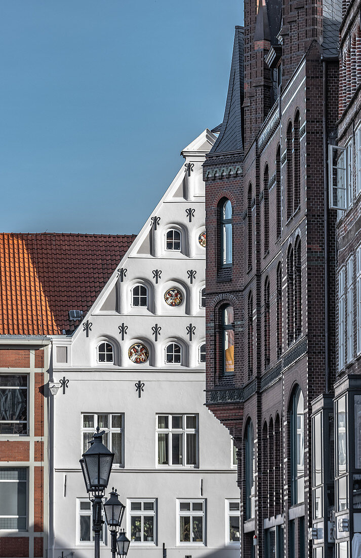 Blick auf die Altstadt von Lüneburg, Niedersachsen, Deutschland