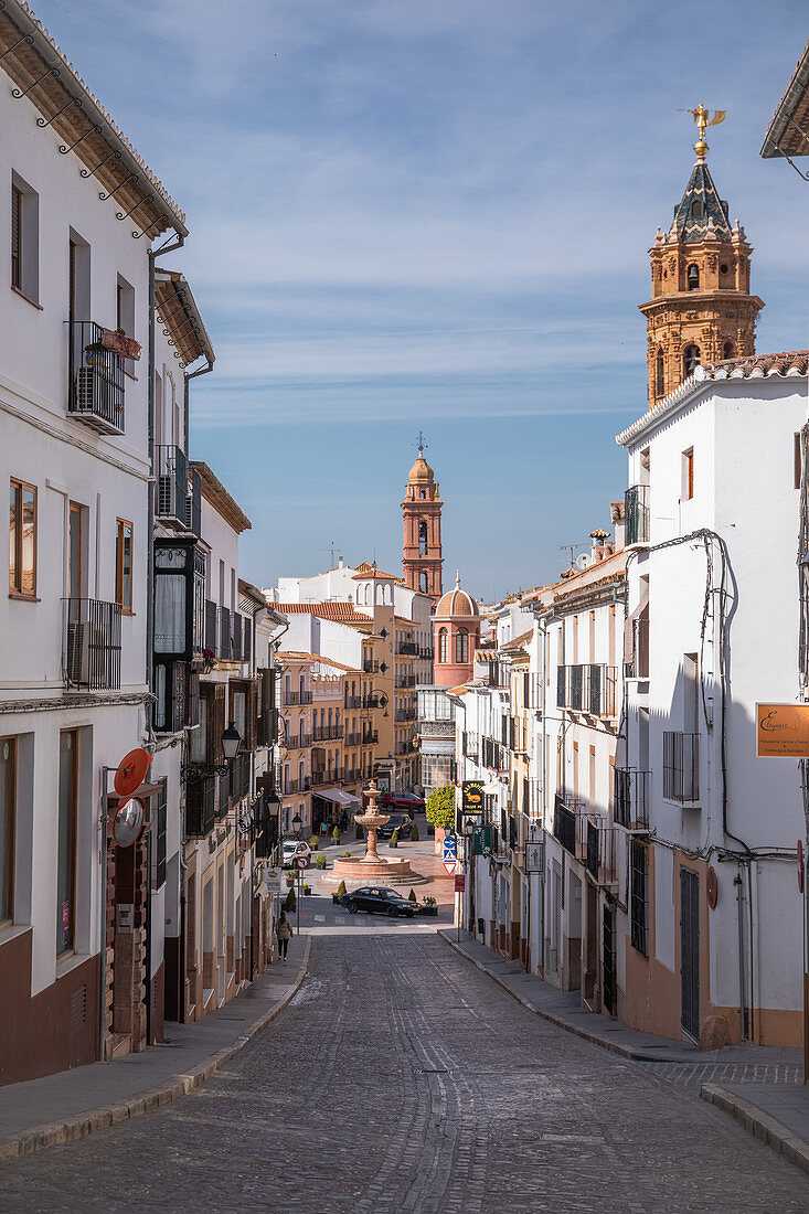 Blick auf die Altstadt von Antequera, Spanien