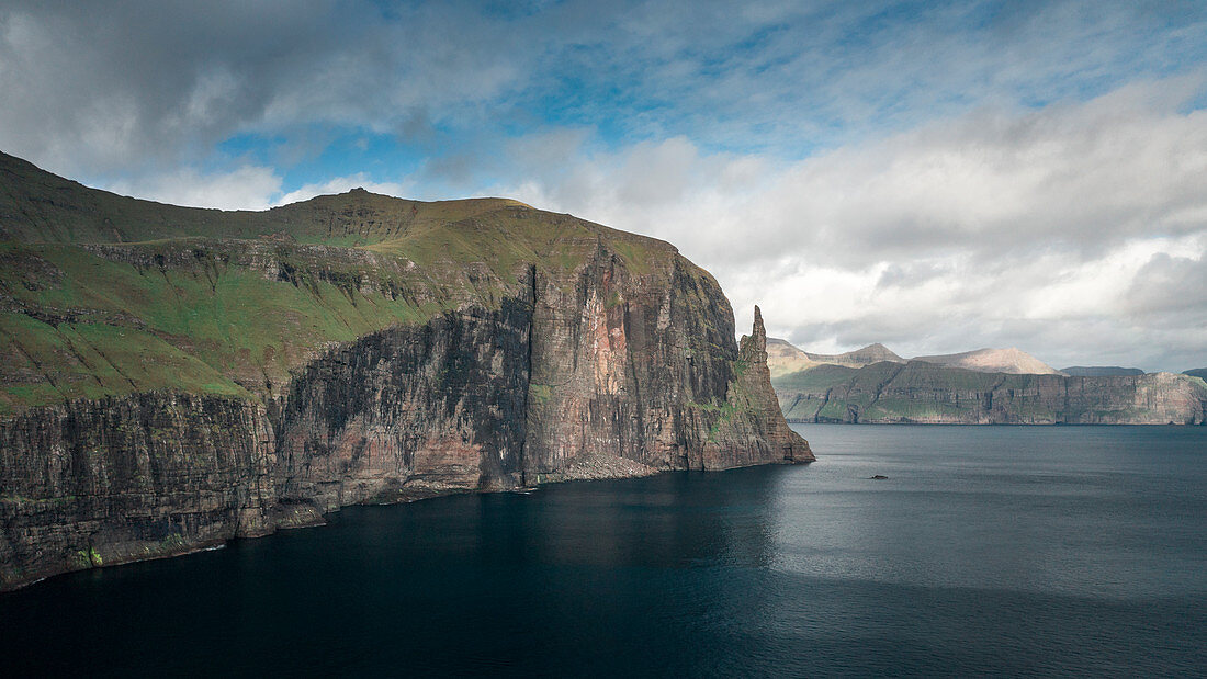 Trøllkonufingur on the island of Vagar, Faroe Islands