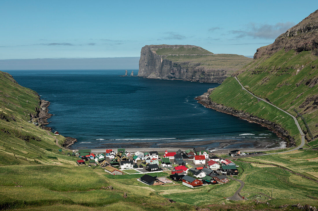 Tjørnuvík village on Streymoy on Faroe … – License image – 71360862 ❘ Image Professionals