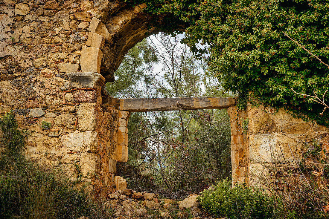 In den Ruinen von Syedra, Alanya, Türkische Riviera, Mittelmeerregion, Kleinasien,Türkei