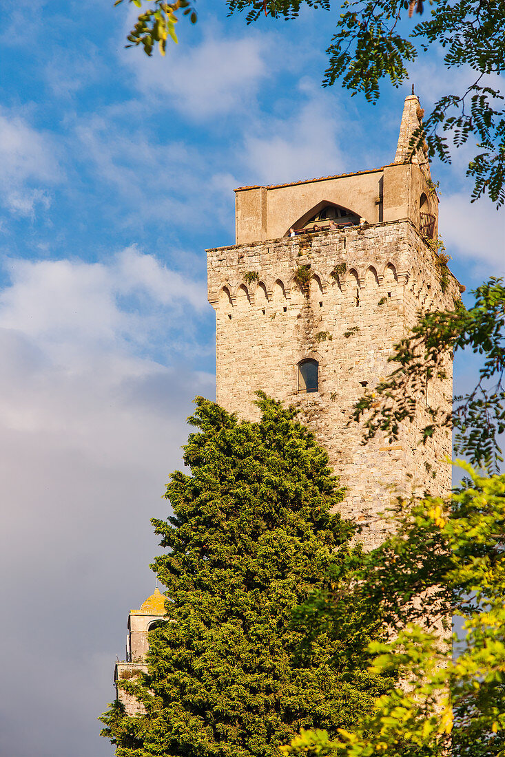 Turm in San Gimignano, Toskana, Italien, Europa