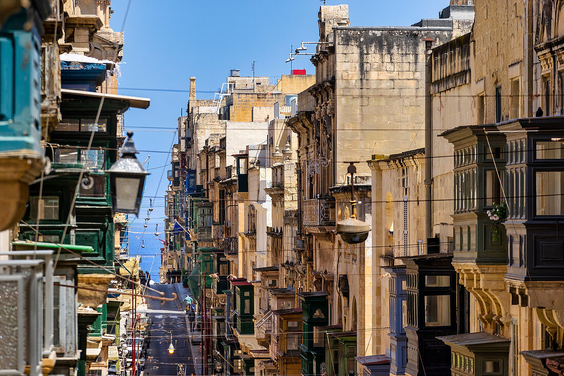 In den Straßen von Valletta, Malta, Mittelmeer, Europa  