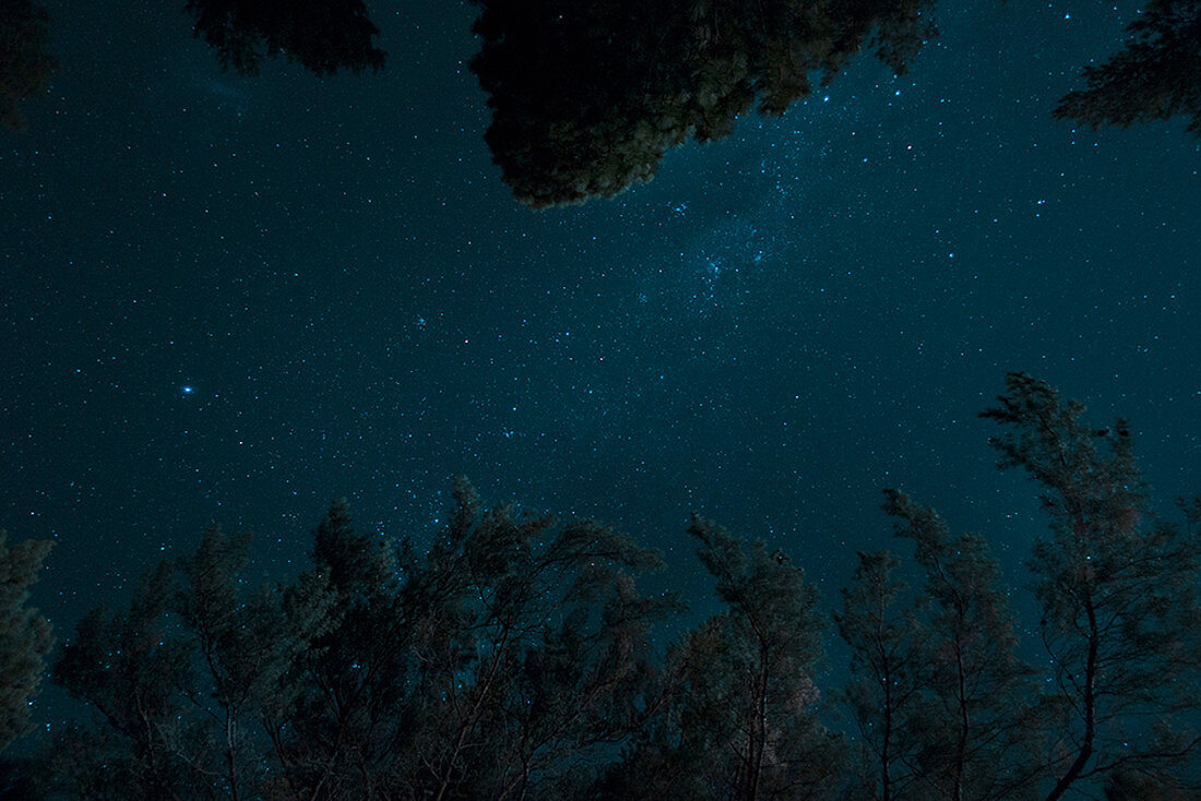 Bild der Sterne am Nachthimmel.