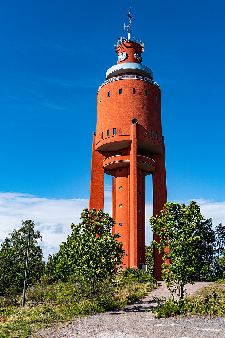 Alter Wasserturm jetzt eine Aussichtsplattform, Hanko, Südfinnland, Europa