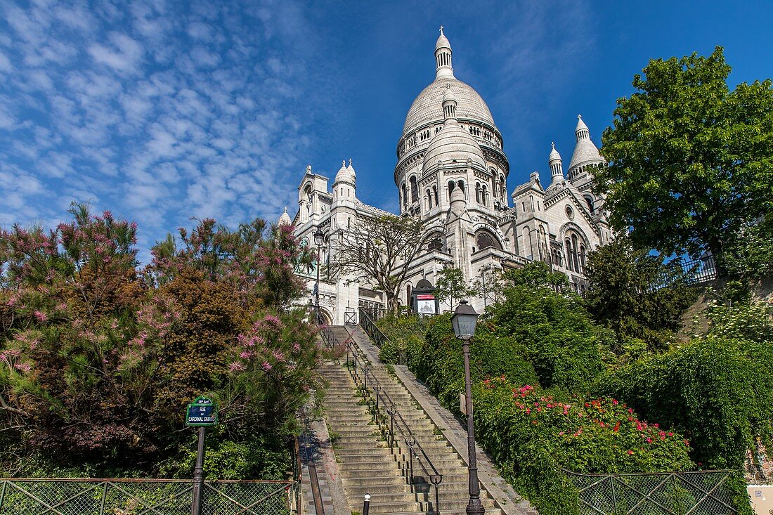 Sacre Coeur Basilica, Butte Montmartre, 18. Arrondissement, Paris, Ile De France, Frankreich, Europa