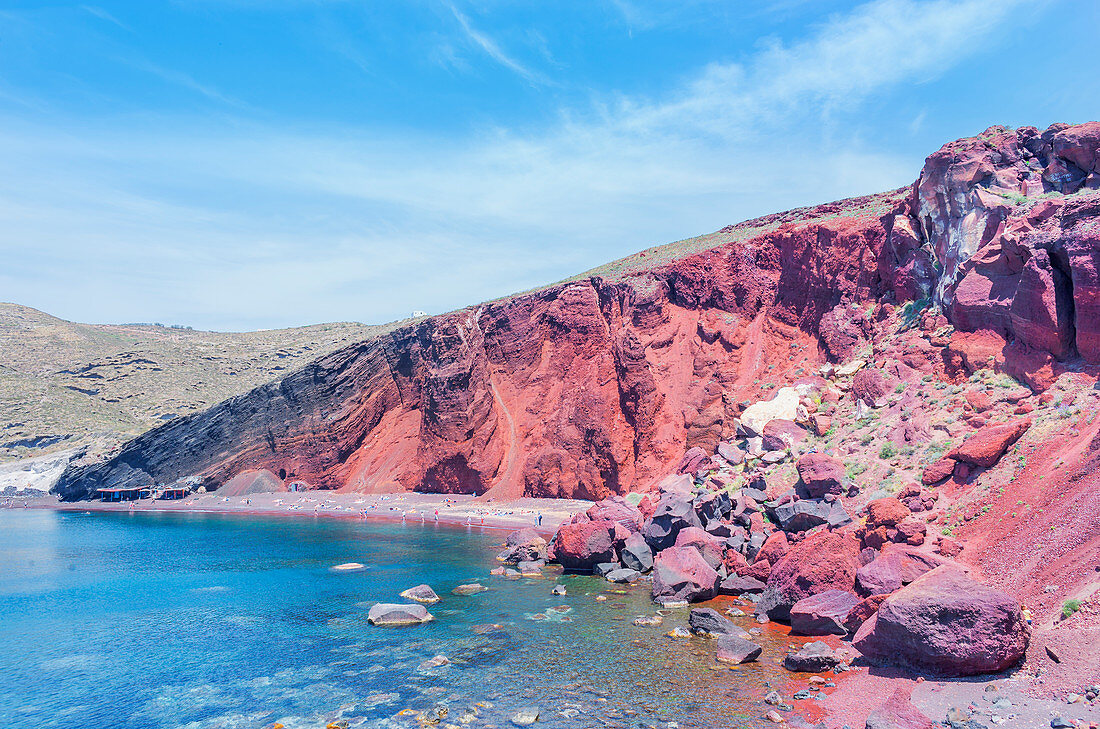 Roter Strand, Santorini, Kykladen, griechische Inseln, Griechenland, Europa