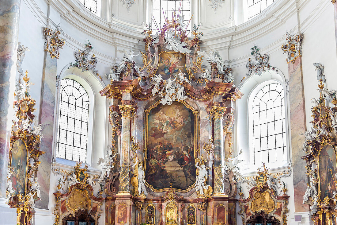 Basilica of St. Alexander and St. Theodor of the Benedictine Abbey of Ottobeuren, Allgäu, Bavaria, Germany