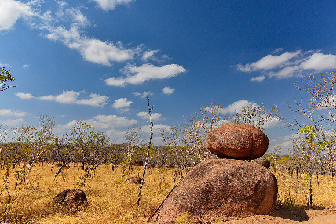Unusual rocks in the outback, at Pine Creek, Northern Territory, Australia