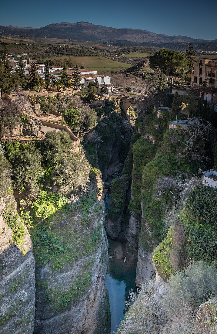 Blick auf die El Tajo Schlucht in Ronda, Spanien