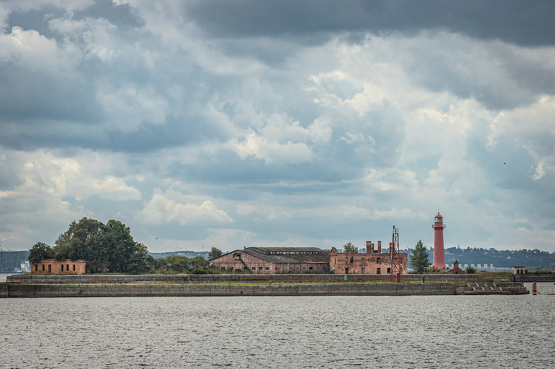 View of the old fort in Kronstadt, Russia