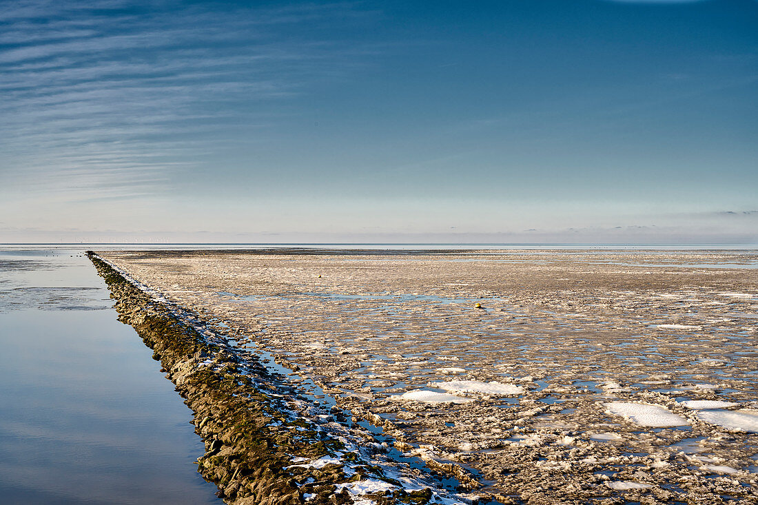 Abend an der Nordseeküste, Dorum, Niedersachsen, Deutschland