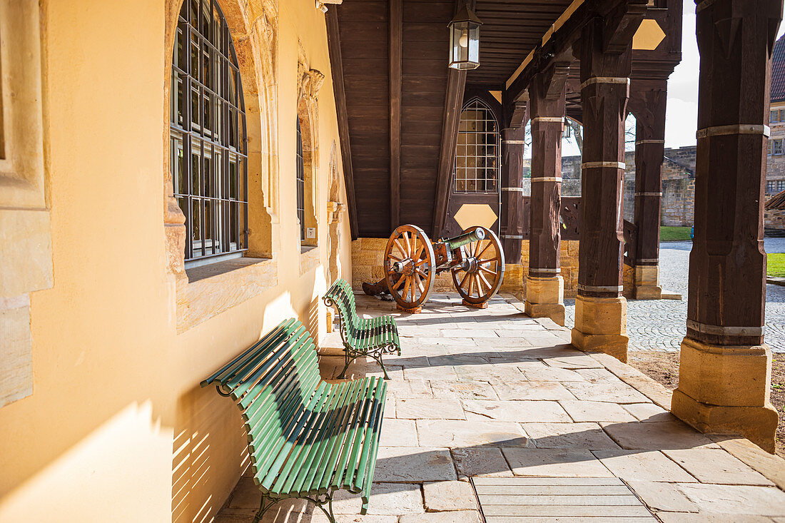 Inner courtyard of Veste Coburg, Coburg, Upper Franconia, Bavaria, Germany