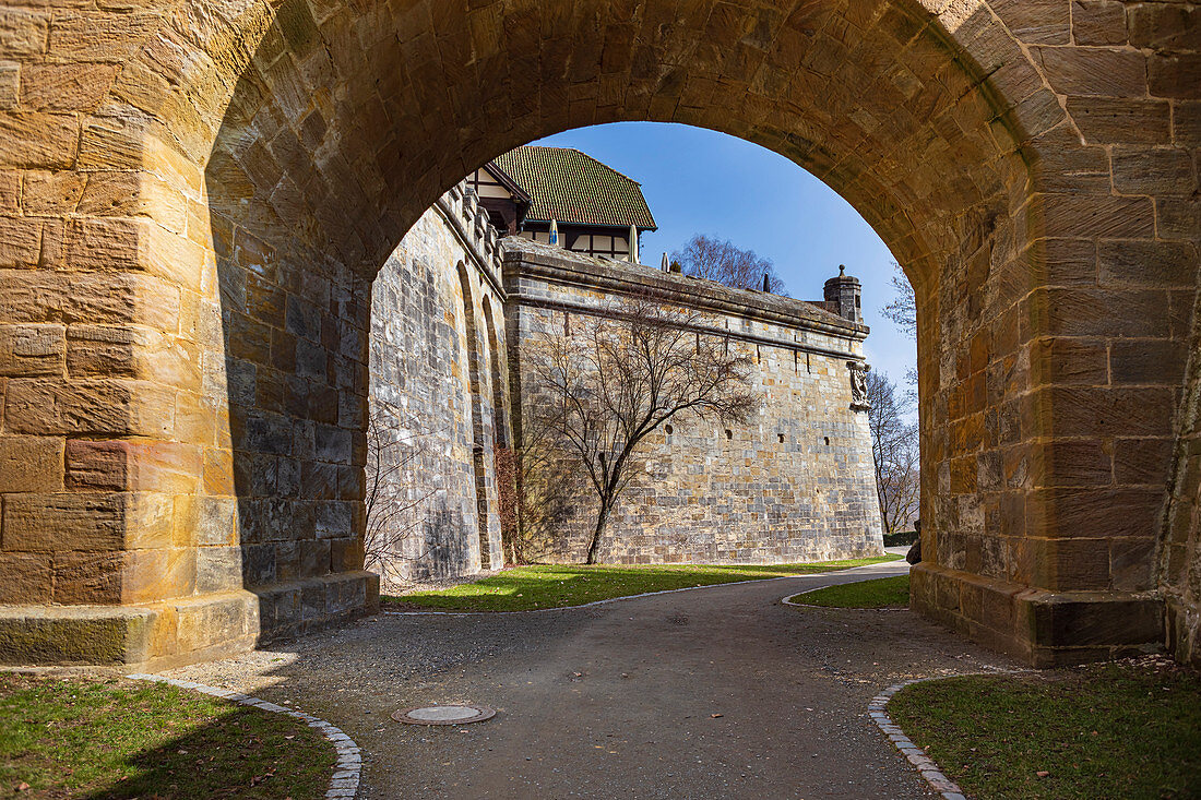 Mittelalterliche Festung Veste Coburg, Coburg, Oberfranken, Bayern, Deutschland